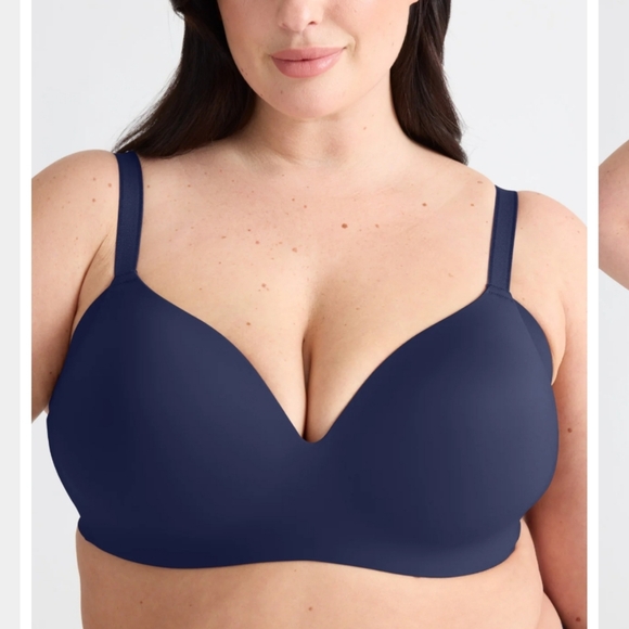 Knix WingWoman Contour Bra Wireless Navy Size 8 New With Tags - Picture 1 of 10